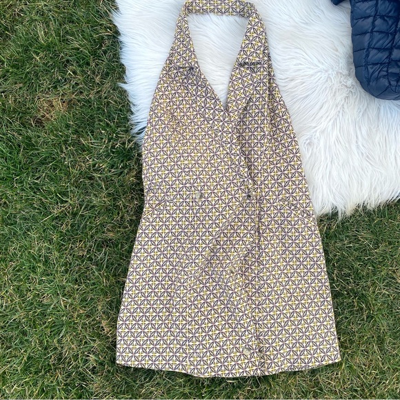 Free People Beach Open Back Halter Wrap Mini Dress Small - Picture 2 of 7